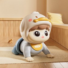 치프몰 아장아장 기어다니는 아기 장난감 오리, 1개, 흰색
