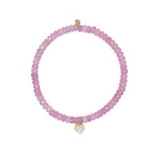 시드니에반 14K 옐로 골드 사파이어 비즈 브레이슬릿