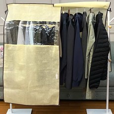 살림냥냥 부직포 행거가리개 아이보리 소 행거먼지가리개, 1, 1