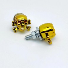 나사형 고정장치 번호판 나사 차량 외부 장식 플라스틱 본헤드 디자인 크기, 1개, 3. gold
