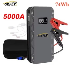 GKFLY 6000A 점프 스타터 디젤 가솔린 자동차 배터리 충전기 시동 장치 12V 비상 전원 공급, 02 5000A with BAG, 01 빠른