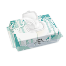 淨新加厚純水濕紙巾80抽 台灣製造 無酒精無香精 洗臉巾, 1個, 80片, 400g