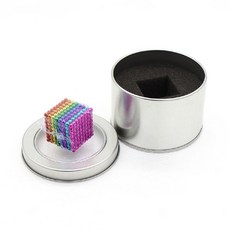 비즈 마그네틱 취미 자석 구슬 블록 성인용, 3mm 8 색 512 개 + 아이언 박스