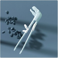 恐龍兒童學習筷卡通訓練筷男女孩3歲寶寶吃飯輔助寶寶用餐練習筷, 1個, 藍色:1個