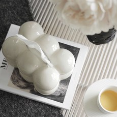 WOOWAY* 趣味陶瓷冰淇淋面紙盒, 淨白色