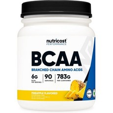 Nutricost BCAA Powder (Pineapple 90 Servings) - Optimal 2:1:1 Ratio, 783g, 1개