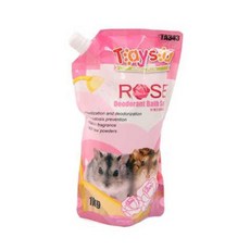 MoreD 햄스터 목욕 장미향 백색 모래 1kg 1P 소동물 샤워_ MD8819, 상세 설명 참조