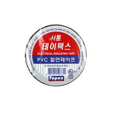 테이팩스 서통 전기 절연테이프 19mm x 10M 흑색, 3개