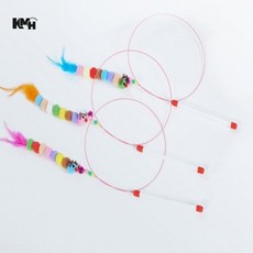 고양이 와이어 낚시대 색상랜덤 고양이키우기 고양이낚싯대 고양이장난감낚시대