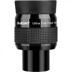 SV190 초평면 시야 아이피스 1.25인치 UF 18mm 망원경 전면 다중코팅 기능 검은 렌즈 가장자리 USA