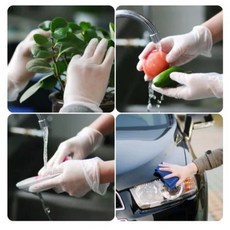 拋棄式PVC無粉手套 食品級 美容 家務 防水 觸屏 100只/盒, 1個, L號100只