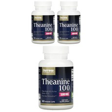 Jarrow FORMULAS 賈羅公式 茶胺酸素食膠囊 100mg, 60顆, 3罐