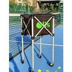 공수거기 테니스카트 코치용 자동 폴딩 볼바구니 스포츠 수집함 훈련 이동식, 테니스 공 바구니 75개