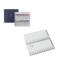 신한 수채화 물감 24색 + 철제 팔레트 30칸