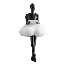 클라우드 조각상 발레리나 공을 든독서하는 모습의 레진 블랙 골드 피규어 사무실 탁상 장식