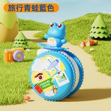 DFMEI 兒童玩具0-3歲回力滑行車不倒翁寶寶6-9個月擡頭學爬嬰兒玩具, 1個, 青蛙回力不倒翁【藍色】:如圖