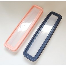 국산 덕신 항균 학생 수저 케이스(소) 작은 도시락 투명 수저통 19.5X5.5cm, 상세페이지참조, 1개