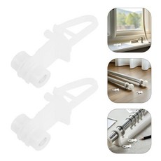 커튼 트랙 휠 플라스틱 무소음 슬라이딩 롤러 후크 천장 장착형 창문 레일 글라이더 트랙용, 1개, 기본