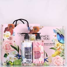 FANCY YOU 梵斯優品 調酒香氛沐浴乳禮盒, 1組, 禮盒組 馬丁尼&柯夢波丹 (附紙袋)