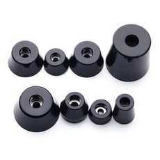 다용도 고무 발 패드 4개 세트 목공 금속 마감 DIY 부품 미끄럼방지 바닥 보호대 가구 가전, 고무 발 패드 25X20X13 4개, 1세트, 블랙