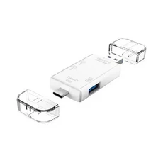 1-4개 6 in 1 카드 리더기 외장 U 디스크 TF SD 키보드 마우스 카메라 USB 타입-C 인터페이스 플래시 드라, 09 white 1pcs