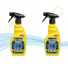 Rain-X 레인-X 자동차 발수 코팅 유막 제거제 플라스틱 스프레이 - 보호 M9 2개, 355ml