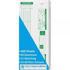 TestingForms TEST-883E 883 E 호환 테스트 양식 (100장 팩) 161299, 500 Sheet Pack