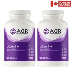 캐나다 에이오알 L- 카르니틴 120정 2개 지방 대사 비건 글루텐프리 AOR L-Carnitine