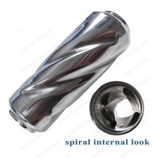 성능 배기 공명기 입구 출구 머플러 나선형 표면 시스템 자동차, 1개, 6. Spiral Surface C