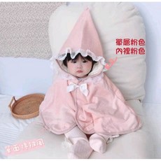 女寶寶可愛蕾絲斗篷 春秋款 粉色