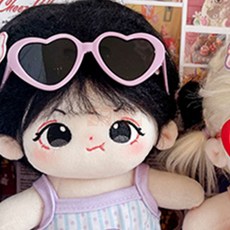 인형소품 하트 선글라스 작은인형, 핑크