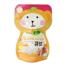 오가닉스토리 푸름맘 유기농 요거트 큐브, 망고 + 바나나 혼합맛