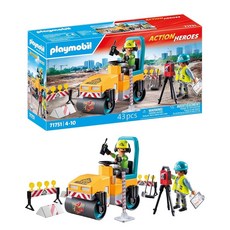 플레이모빌 Playmobil 도로 건설 현장 장난감 토이 놀이 세트 71751, 플레이모빌 Playmobil 도로 건설 현장 장난감 토