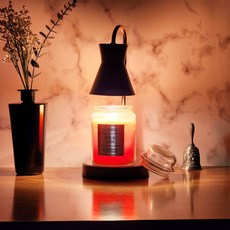 오니리코 모던 캔들 워머 1개 고급 소이캔들 1개 세트, 화이트 워머, 폴 인 러브 오니리코 캔들