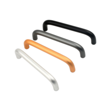 圓形把手 合金櫃門把手 抽屜把手 衣櫥把手 顏色:金色 鉛色 鐵灰 黑色, 1個, 總長:107mm 孔距:96mm,黑色