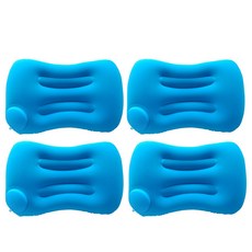 NEW 4P쿨베개캠핑용베개 캠핑배게 캠핑베개 휴대용목베개 자충베개 에어베개 추천 친환경 프리미엄 원단, 1개, 4P라이트 블루