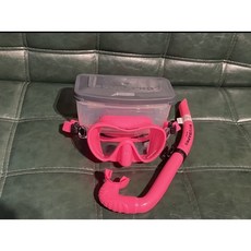 SCUBAPRO TRINIDAD 自潛面鏡套組，無框設計，廣闊視野，舒適貼合，潛水浮潛皆適用, 粉紅色面鏡呼吸管套組, 粉紅色面鏡呼吸管套組