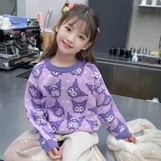 桃園出貨 女童秋冬毛衣加絨2024新款女孩洋氣兒童加厚毛綫上衣套頭針織衫潮 S01U