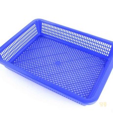 라망 낮은 사각 소쿠리 소자특 블루 야채바구니