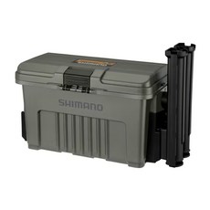【LUREER】 SHIMANO 25 CS-001Y 多功能置物箱 可超取 附竿架*2 收納盒 可坐 路亞箱 船釣, 軍綠色 (店到店限一訂單一箱), 1個
