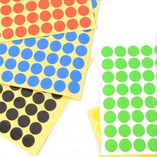 킹콩랜드 도트스티커 원형스티커, 녹색