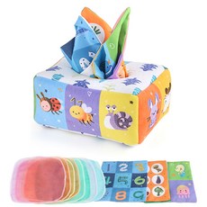 오솜 매직 티슈 케이스 유아용 촉감놀이 완구 세트, 1개, 동물 매직 티슈 케이스