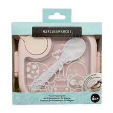 Marcus&Marcus 寶寶旅行餵食4件組 食物碗 學習碗 湯匙, 1個, 寶寶旅行餵食4件組｜粉色, 粉色