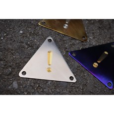 《鈦片工坊》三角警告三角形 鈦合金鈦片 三色, 原色, 1個