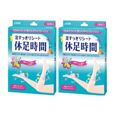 라이온 휴족시간 발 리프레쉬 종아리 풋케어 쿨링시트 18매 x2, 2개, 18개입