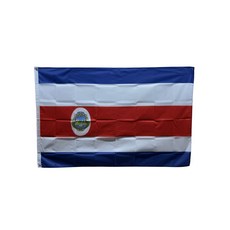 코스타리카국기 Costa Rica flag 90x150cm 폴리에스터 90g 금속 고리 이중 스티치 마감, 1개, BLUE+WHITE+RED