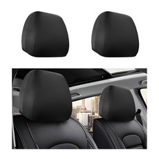 [ 889296 ] KITUREK 자동차 앞좌석 팔걸이 커버 2개 시트 암레스트 프로텍터 교체품 부드럽고 신축성 있는 패브릭 커버 차량 내부 장식 액세서리(블랙), 검정