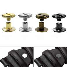 10Pcs 가죽 공예 시카고 나사 솔리드 라운드 헤드 네일 스터드 리벳 볼트 수하물 의류 가방 스트랩 신발 벨트 장식, M4x25
