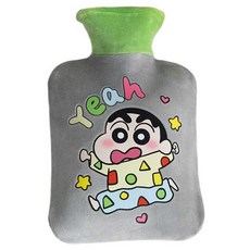 StarR 해피한 크레용 신짱 보온 물주머니 그레이 1L, 1개