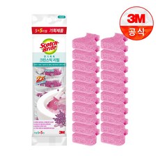 3M 향기톡톡 크린스틱 리필 (핸들별도구매) 일회용 변기청소 수세미, 라벤더, 2개